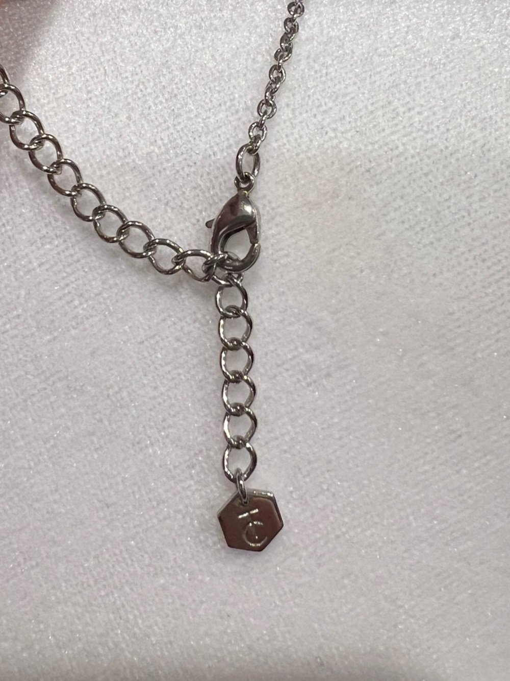 Touchstone Crystal by Swarovski Silver Vertical Bar Pendant Necklace - Picture 8 of 12